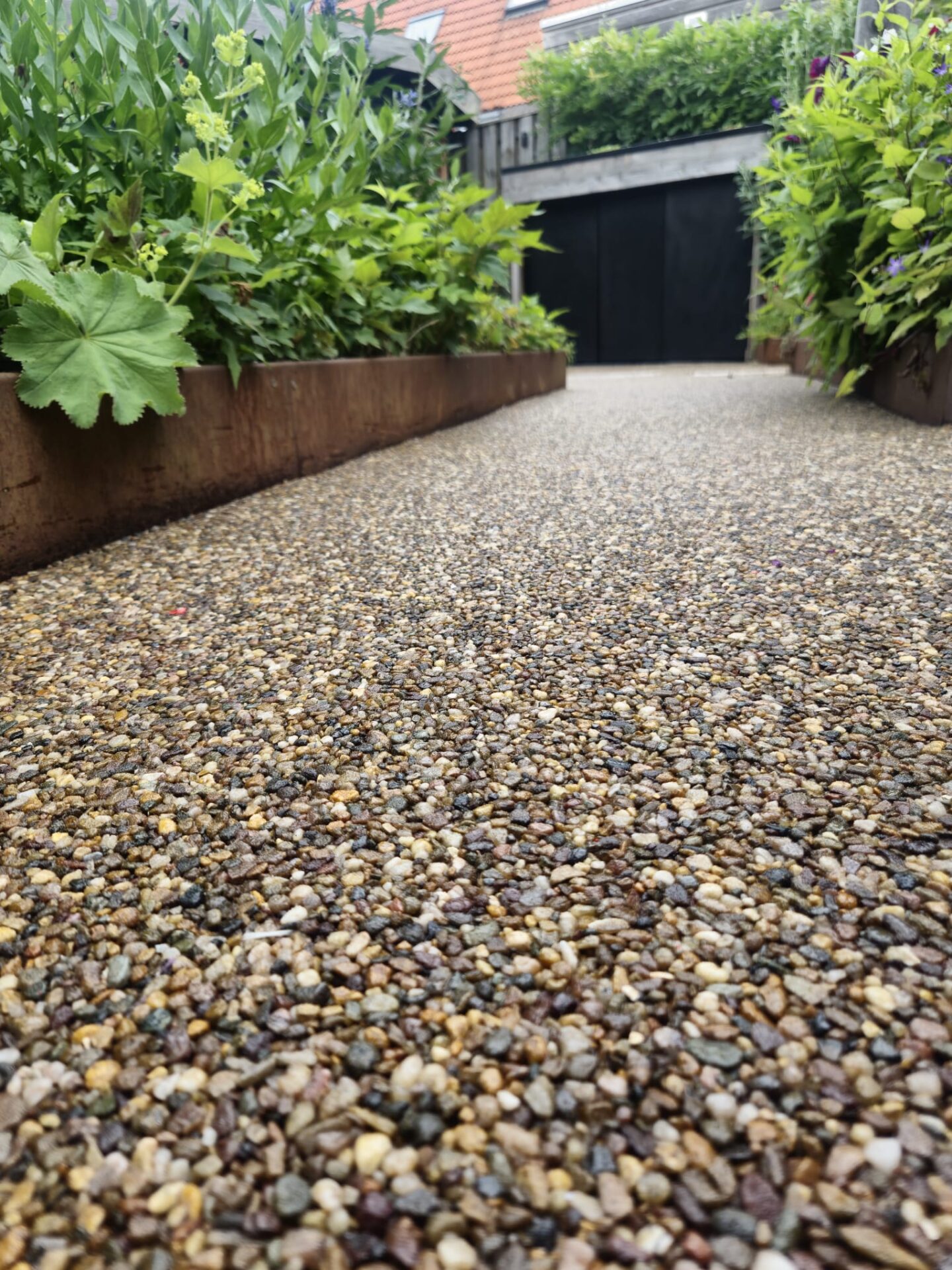 Harsgebonden grind in de tuin
